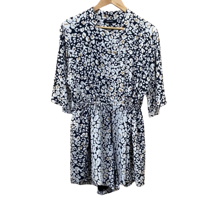 Life With Bird Black/White Spot Pattern Playsuit Size US 8