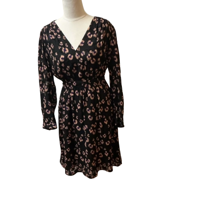  Rebecca Taylor Womens  Size 4 Midi Dress Black  / Floral 