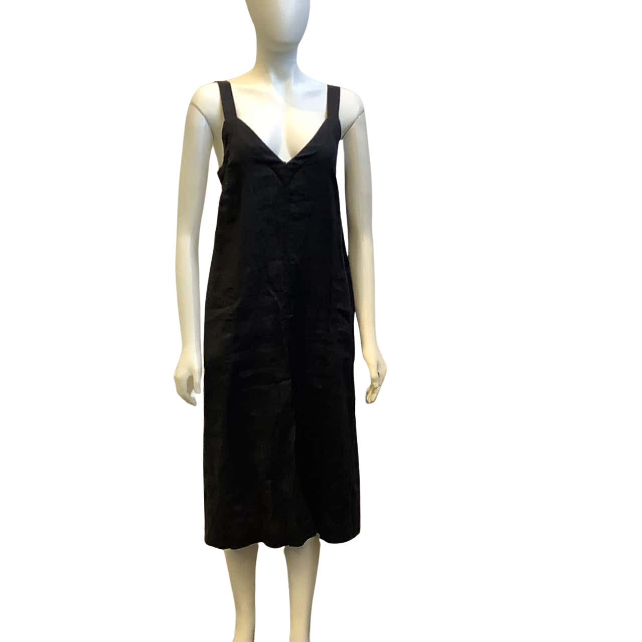 Jag Womens Size 8 Linen Midi Dress Black(s) - Used Good | Salvos Stores Jag Womens Size 8 Linen Midi Dress Black(s) - Used Good | Salvos Stores