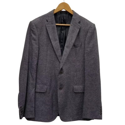 Armani Mens  Size 50 WOOL BLEND Suit Jacket Black/Grey 