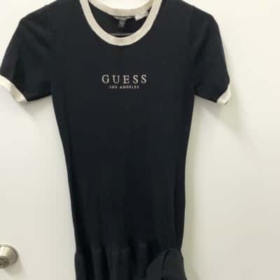 Guess Womens  Size 14 Mini Dress Black  