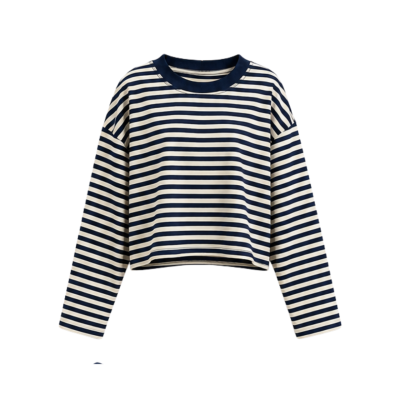 Lioness Womens Size 14 XL Navy Stripe Long Sleeve Top New With Tags