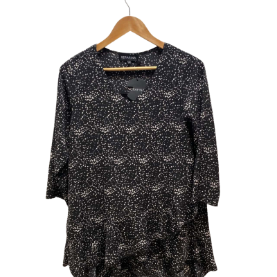 Serafina Womens  Size S Black/ White Long Sleeve Top 