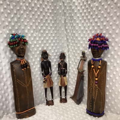 African Art Wood Carved figures - 5 designs
