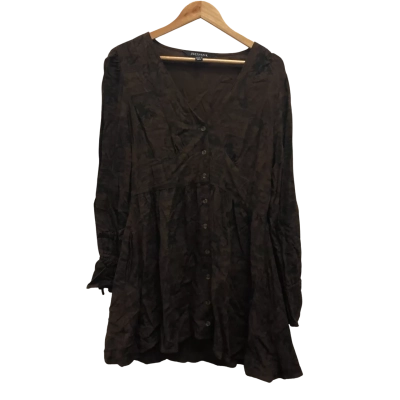 Disturbia Womens  Size 16 Mini Dress Black  / Brown 