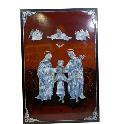  Vintage religious art pearl hanging wall 
