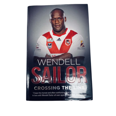 Hardcover autobiography of Wendell Sailor — “Crossing The Line” — very good condition