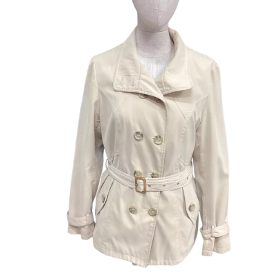D And G - Stylish   Womens  Size XL Short Trenchcoat Beige 