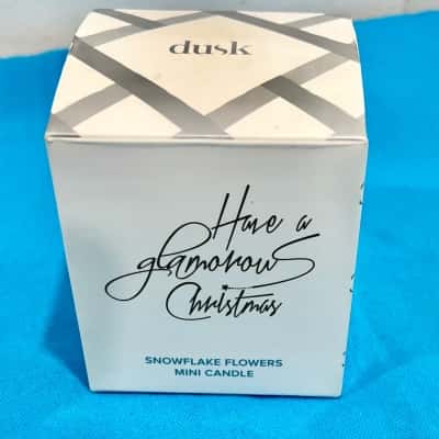 Dusk Snowflakes Flowers Mini Candle 