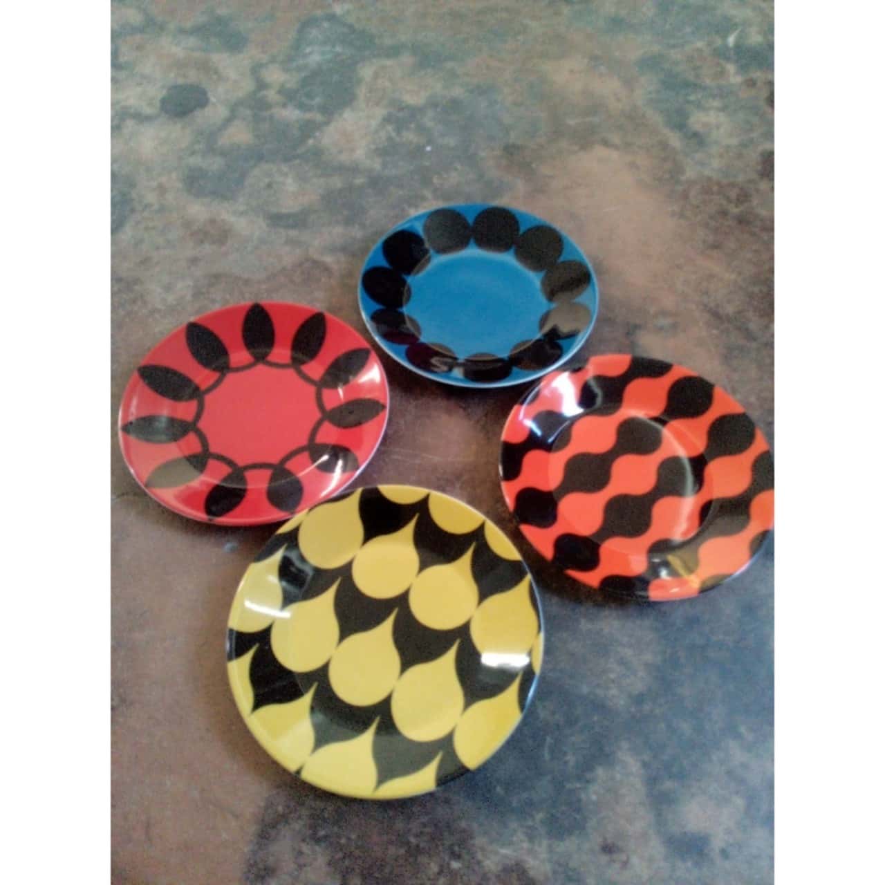 Royal Doulton Charlene Mullen Set 4 Plates - 16cm - Geometrics(s)