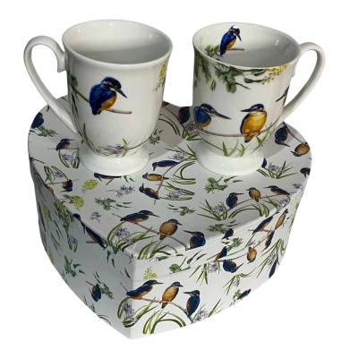 Kingfisher twin Mug set