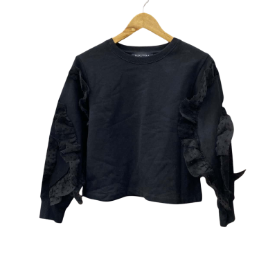 Decjuba Womens  Size S Cropped Jumper Black  