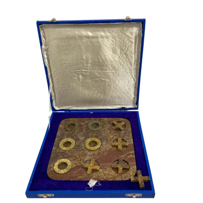 Vintage Stone Tic Tac Toe Game