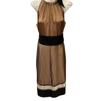 Nicoleangela Womens  Size 2 Cocktail Dress Beige / Black  / Brown 