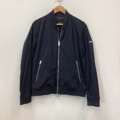 Armani Exchange Front Zipper Jacket Navy Blue - Size L