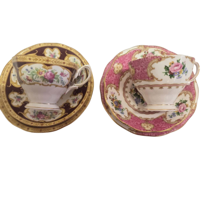 Royal Albert by 2 Tea Cup and Saucer Sets made in England