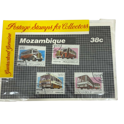 Vintage Mozambique vehicle stamps 