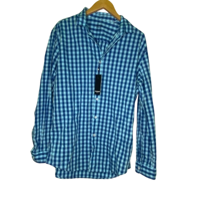 Conner Mens  Size M Long Sleeve Shirt Blue / Checked 