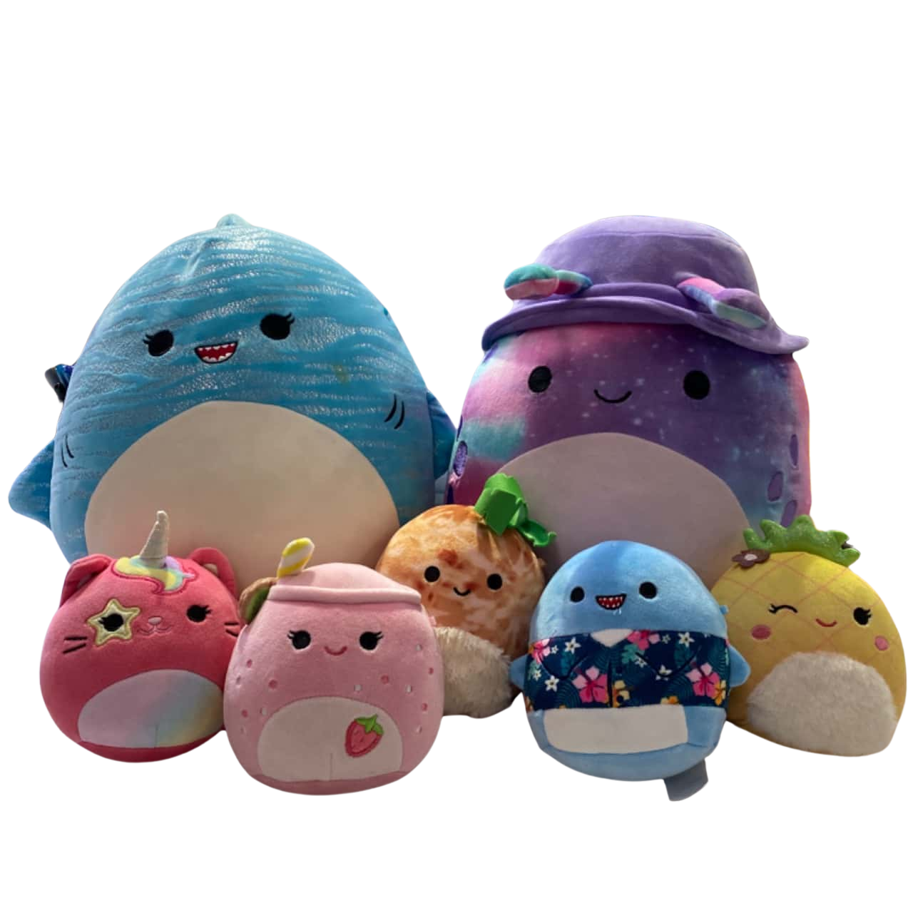 Lot Of 7 Squishmallows Plush Toys s Lot Of 7 Squishmallows Plush Toys s