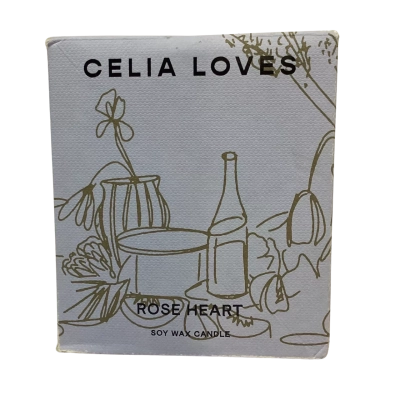 Celia Loves Rose Heart Soy Wax Candle