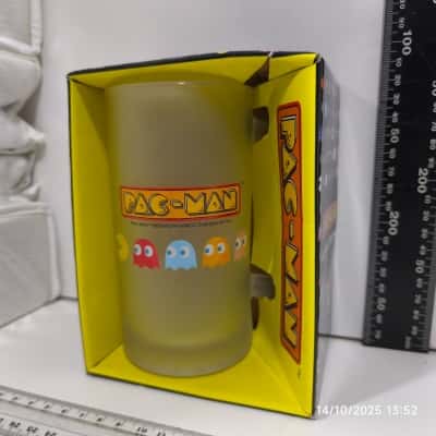 Pac-Man Glass Stein As New Unused Preowned 