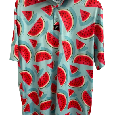  Mens  Funky GOLF collared shirt  Size XXL Short Sleeve 