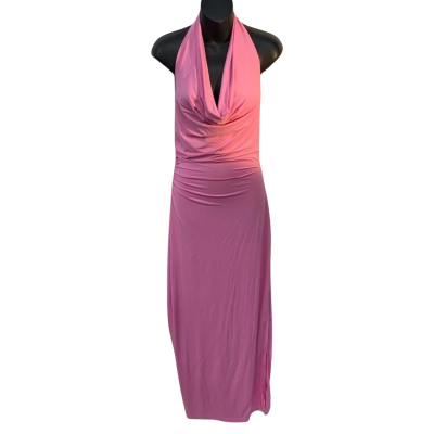  One Of Others Womens  Size 8 Halter Neck Dress Pink  