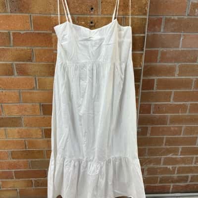 Cotton On Womens  Size XL Midi Dress White 
