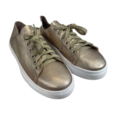 MIDAS Gold Coloured Leather Lace-ups. Size 37