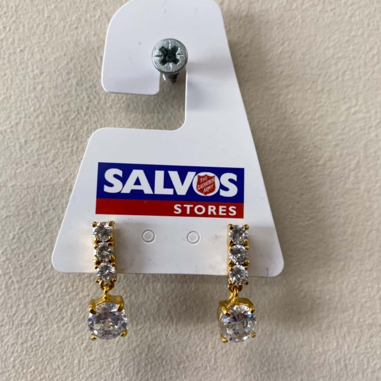 Diamond Earrings Gold Costume Accessories Female main image 1