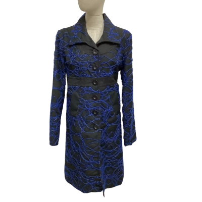 Desigual Womens  Size 42 Winter Coat Black  / Blue 