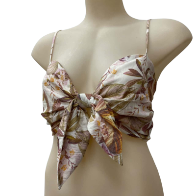 Forever New Piper Tie Front Crop Top Size 16
