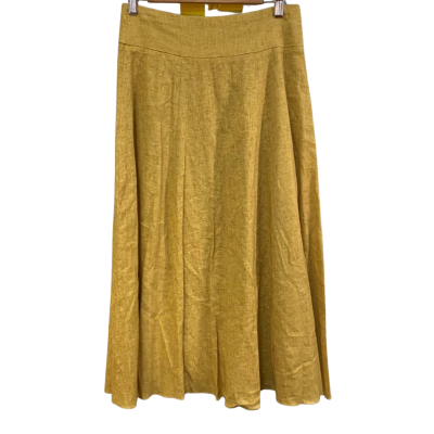 Morrison Size 1 Linen Maxi Skirt Yellow 