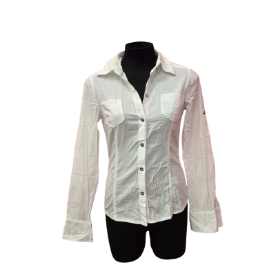 Esprit Womens  Size 6 Tailored Shirt with 2 Front Pockets and Sleeve Button and Loop