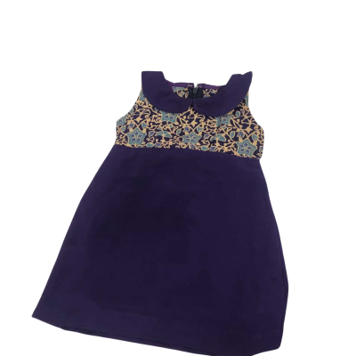 Girls Size 12-18m Dress Beige / Purple 