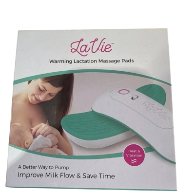 La Vie Warming Lactation Massage Pads Heat & Vibration Improve Milk Flow (2 Pack)