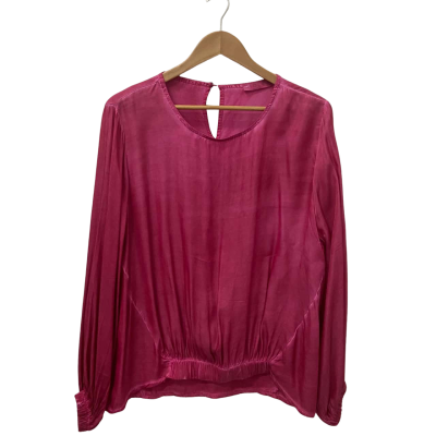  Ridley Womens  Size M Long Sleeve Top Pink  