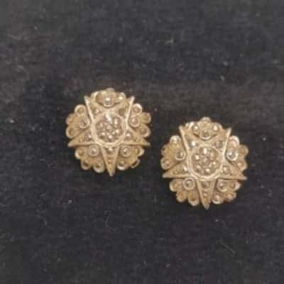 Silver Tone Clip On Earrings