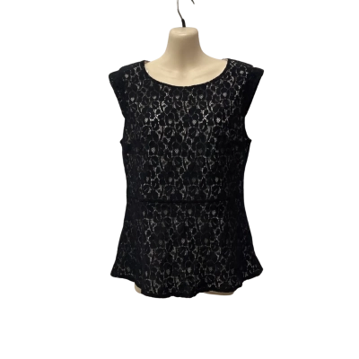  Khoko   Size 10 Lace Shell Top Black  / White 
