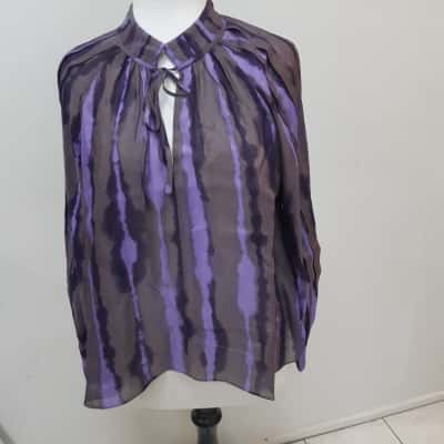 Country Road Print Pleat Blouse