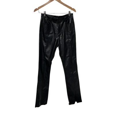 Ivory & Chain Faux Leather Pants  Size 10