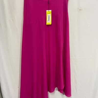 Karen Millen Asymmetric Maxi Skirt Sz 12 Pink