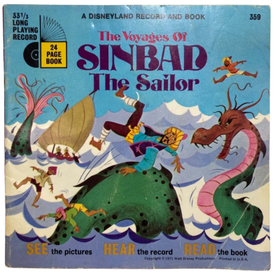 The Voyages Of Sinbad The Sailor - A Disneyland Record And Book - 7 Inch Vinyl