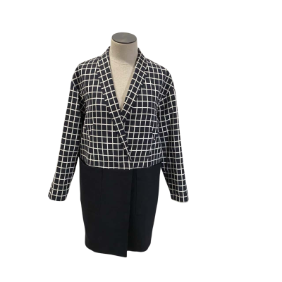 Veronika Maine Collared Checked Jacket Size 8