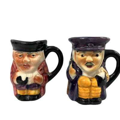 Staffordshire Ceramic Character Face Toby Mugs