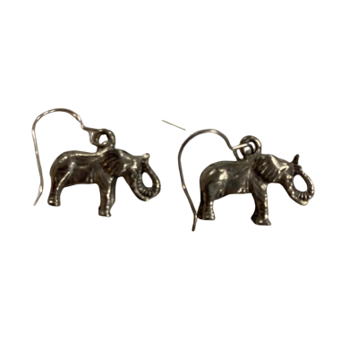 Silver Elephant Earrings