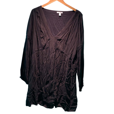 Amuse Society Womens  Size 12 Long Sleeve Top Black  