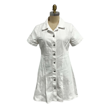 Grab DENIM Womens  Size 12 Midi Dress White 