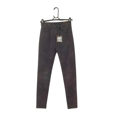 Womens Ziggy Denim Size 28 High-Waisted Skinny Jeans Purple/Pink Acid Wash