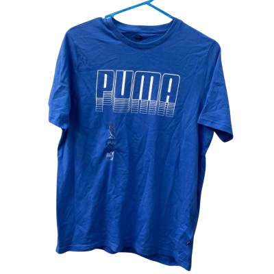 Puma Mens  Size L Short Sleeve T-shirt Blue 